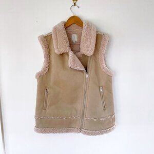 Joie Shearling Vest, Size Medium